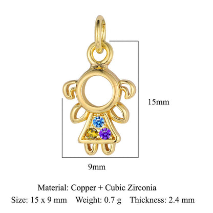 Virgin of the Cross Copper Zircon Pendant