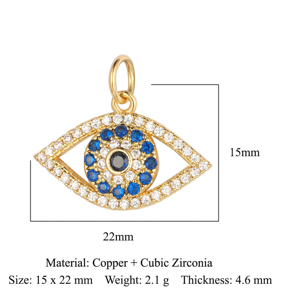 Evil Eye Copper Zircon Pendant