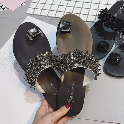 Rhinestone slippers female wholesale