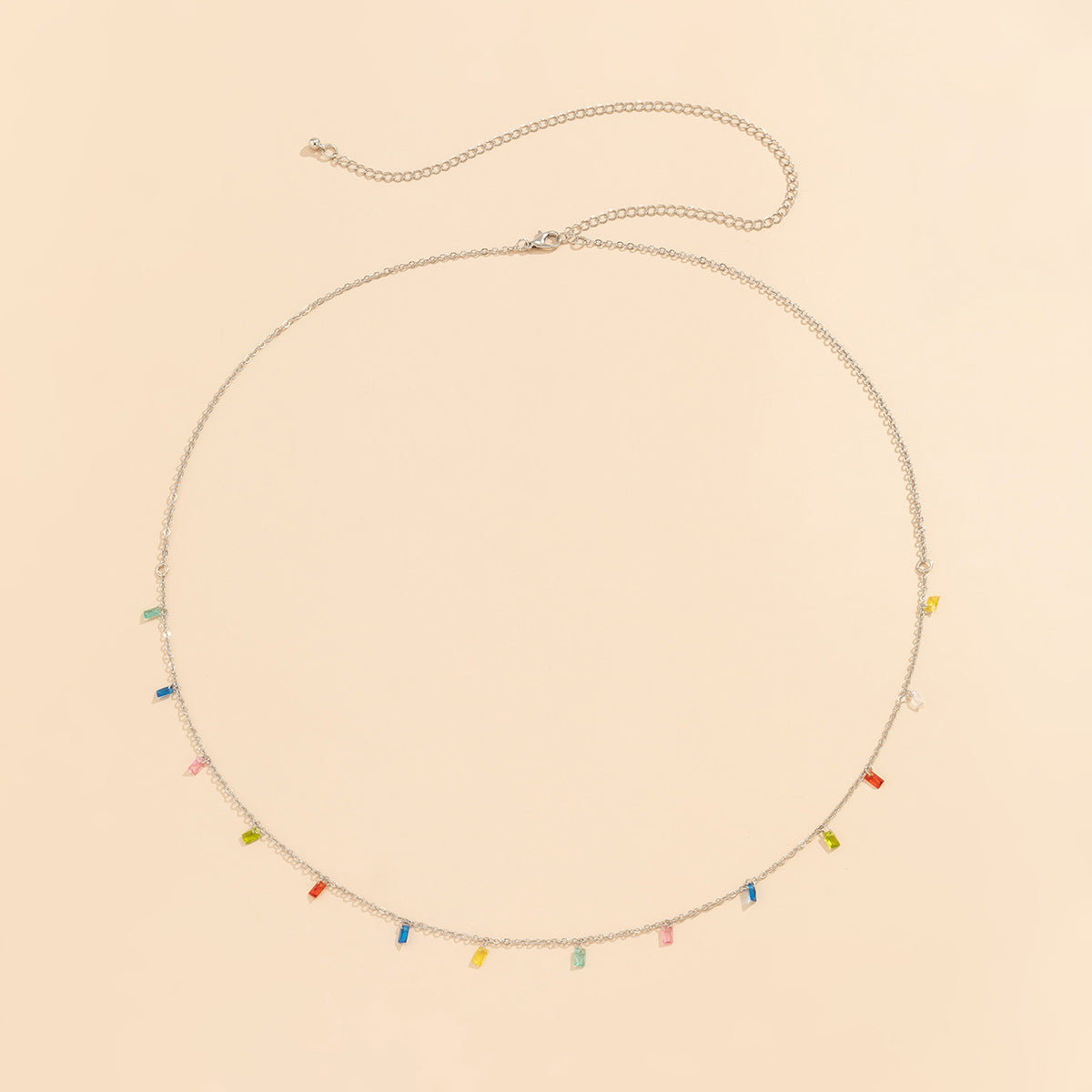 Star color imitation crystal waist chain