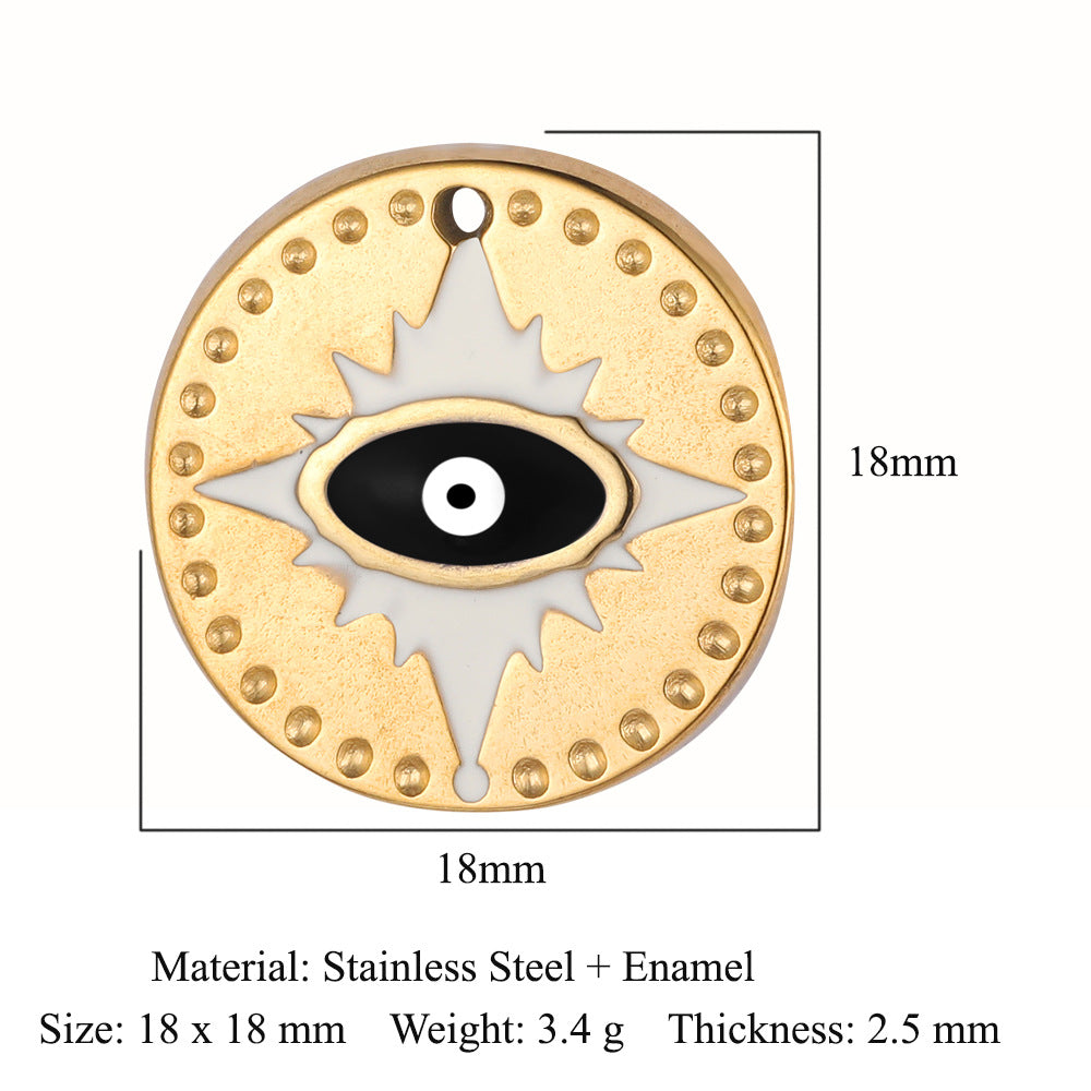 Dripping eyes French titanium steel pendant