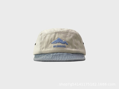 Short Brim Denim Cap