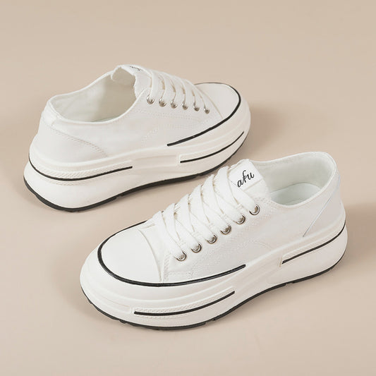 women's thick-soled canvas shoes