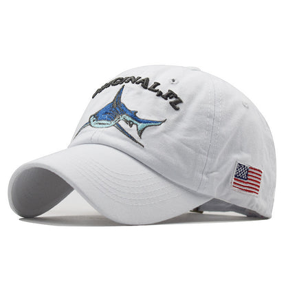 Cartoon Washed Shark Cap