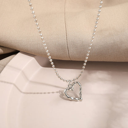 Hollow Heart Pendant Y2K Necklace