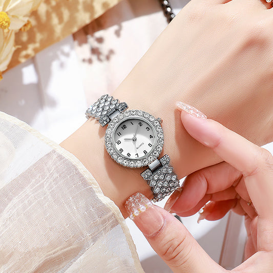 Cross-Border Rhinestone Bracelet Quartz Watch