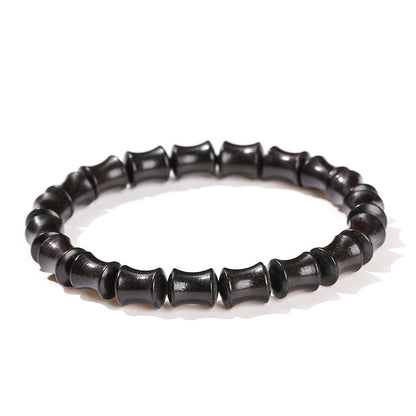 Ebony bamboo bead bracelet wooden