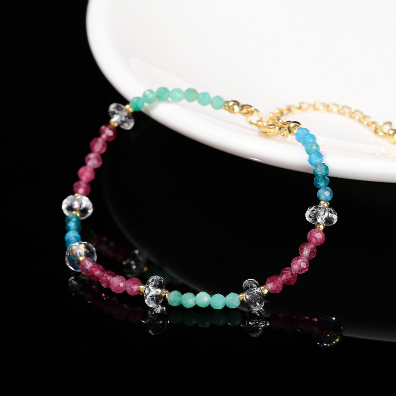 Cut natural apatite Tianhe stone bracelet necklace