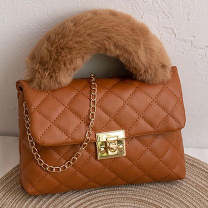 Plush handbag fashion