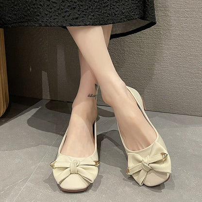 Flat heel PU flat bottom shallow mouth shoes