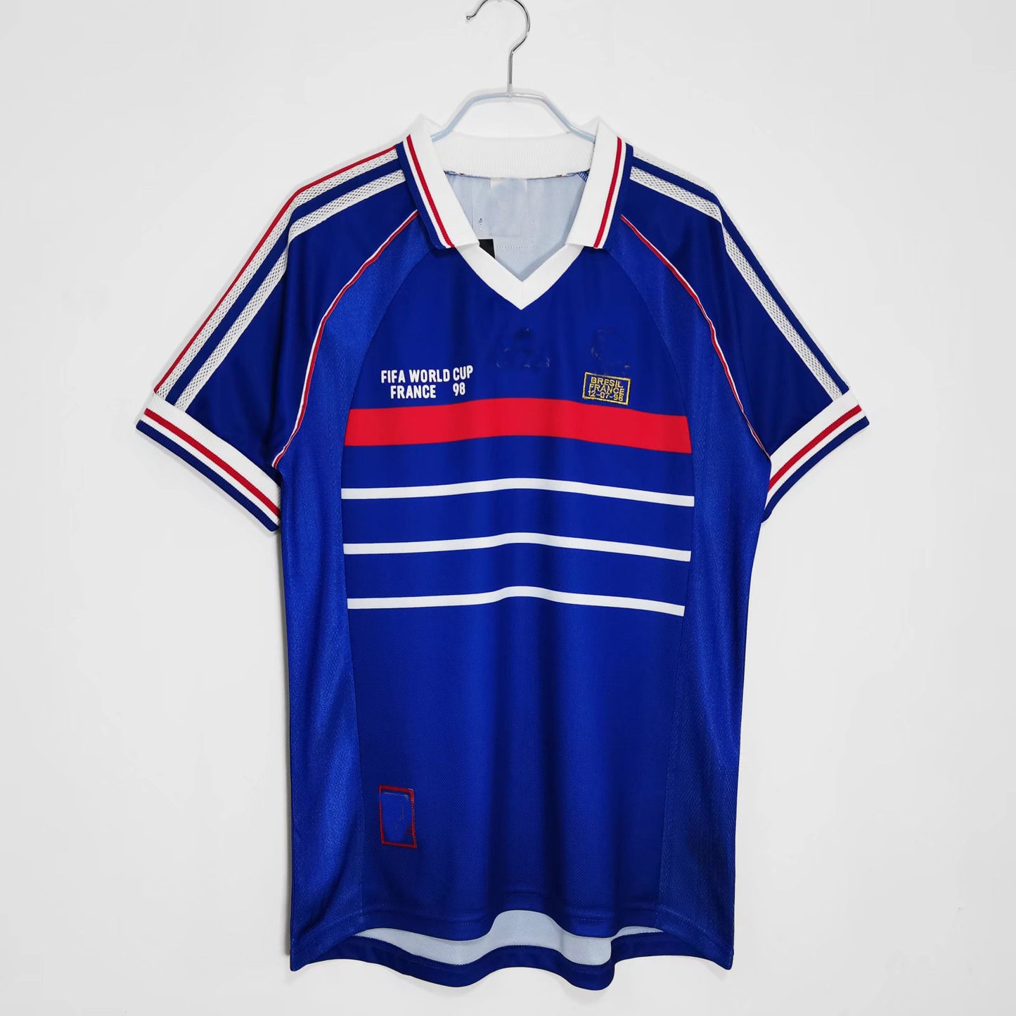 Camiseta retro de manga corta de Zidane Henry de Mbappé de Francia 82-06 