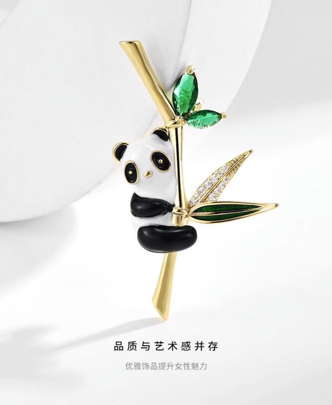 Cute Panda Chinese Style Brooch