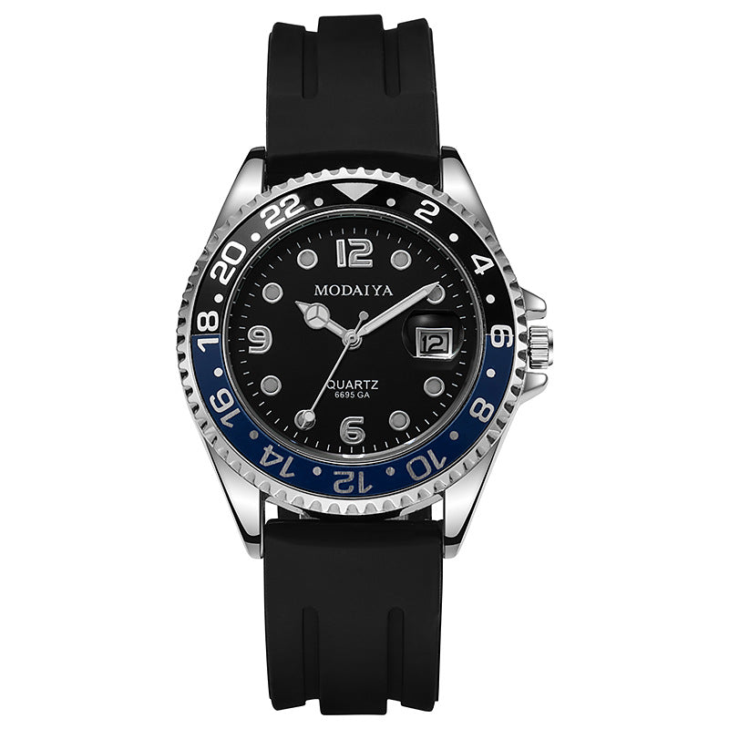 MODAIYA New Silicone Men's Luminous Date Watch