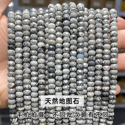 4 * 6Mm natural jade cut abacus beads