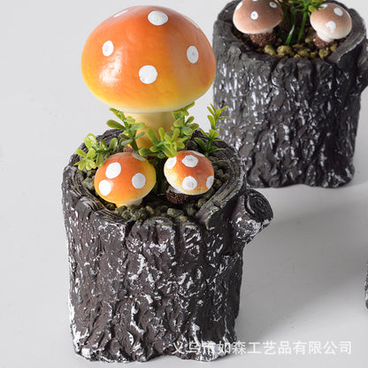 Simulation Medium Stump Mushroom Bonsai