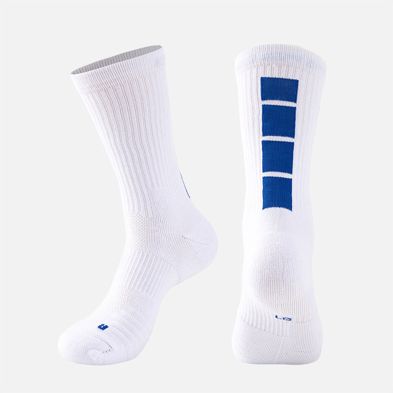 Adult Mid-Calf Gradient Basketball Socks Thick Sports Socks