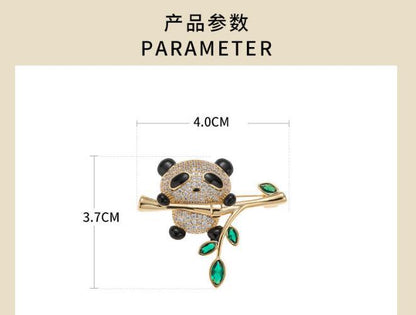 Chinese style cute red panda brooch