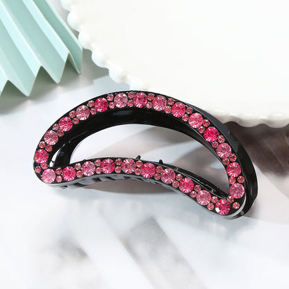 Personality Hair Clip with Rhinestone Flower Acrylic