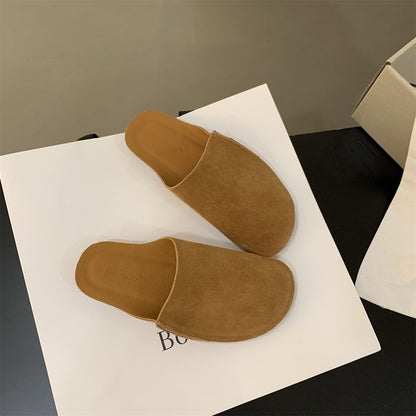 Flat bottom matte slippers