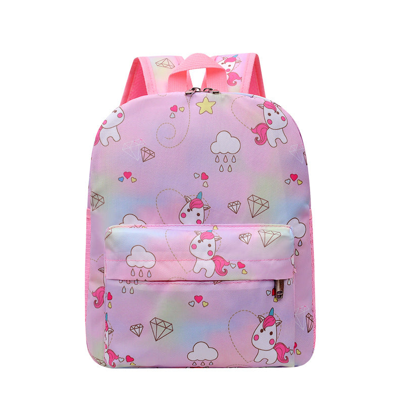 Cartoon cute gradient color children's schoolbag