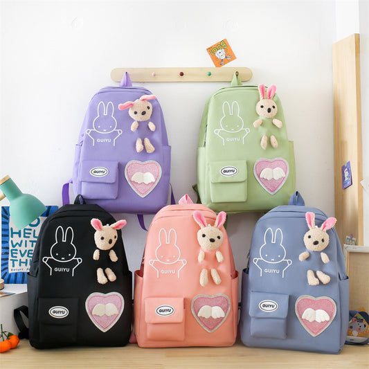 4-piece student backpack large capacity