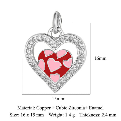 Heartbeat Eyes Mom Copper Zircon Pendant