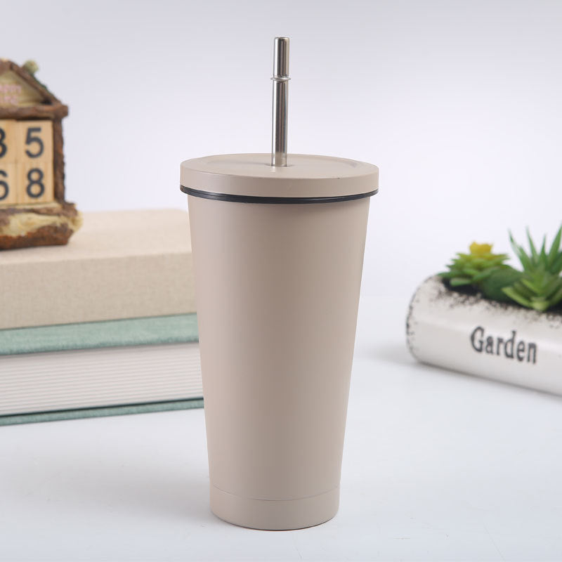 Stainless steel straw cup 750ml fashion