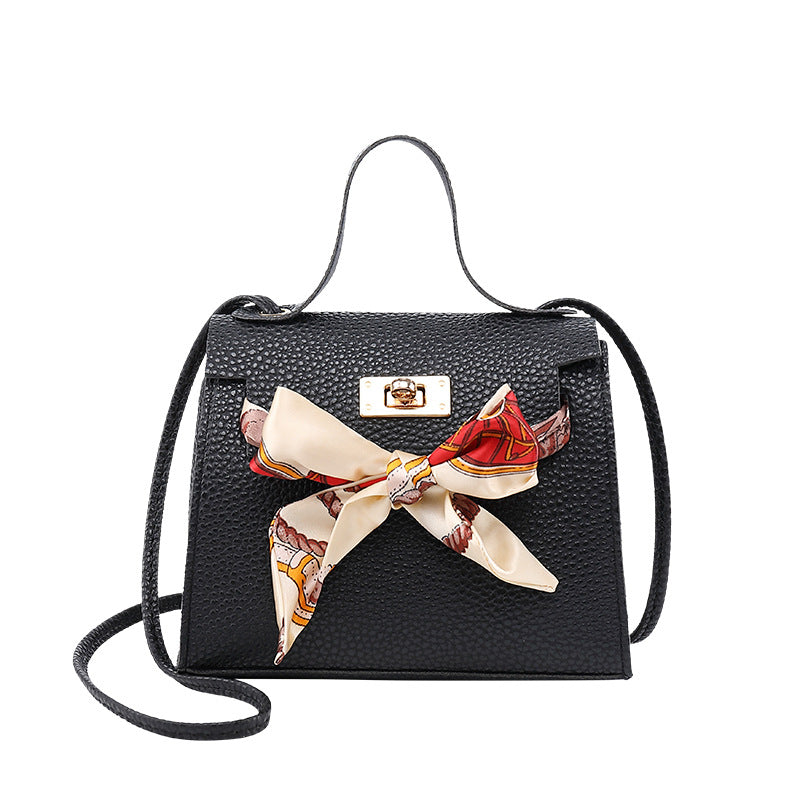 Lychee pattern silk scarf handbag