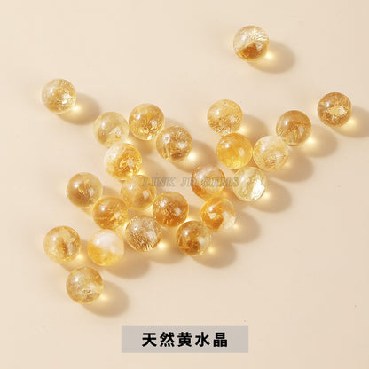 Natural strawberry crystal non-porous round beads loose beads