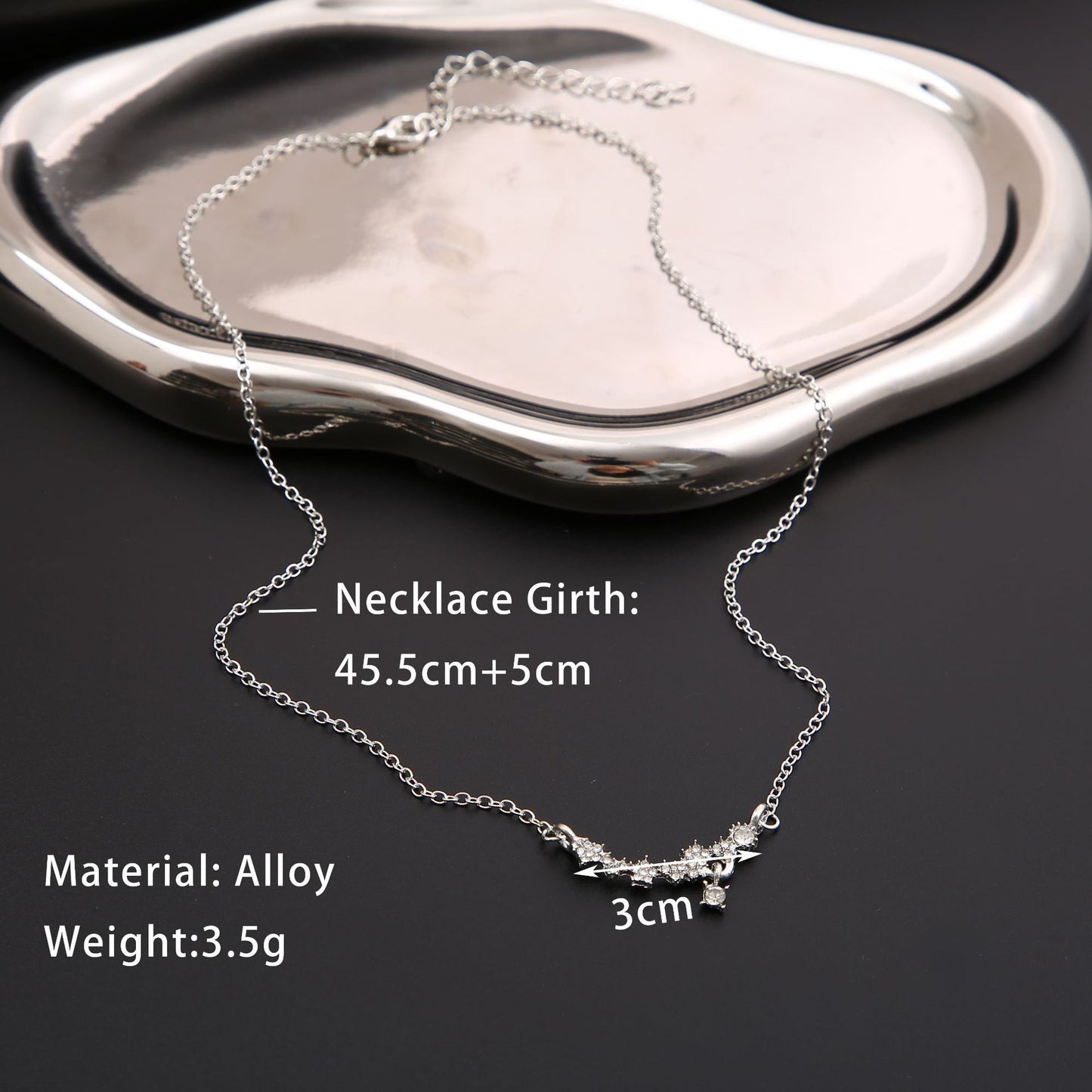 women's zircon flower necklace