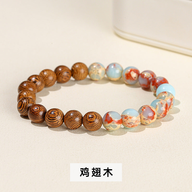 Pulsera de sándalo con piedra de Shoushan 