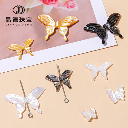 Natural shell butterfly DIY accessories