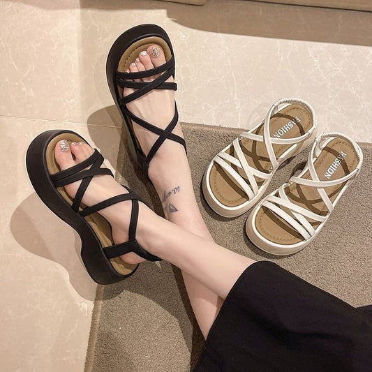 Platform muffin sandals women