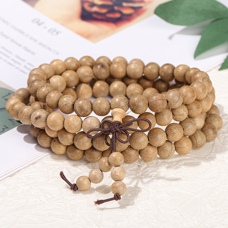 Golden nanmu multi-circle bead bracelet