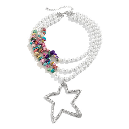 Multi-layer simple star necklace