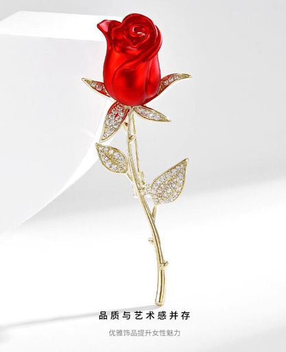 Elegant Rose Brooch