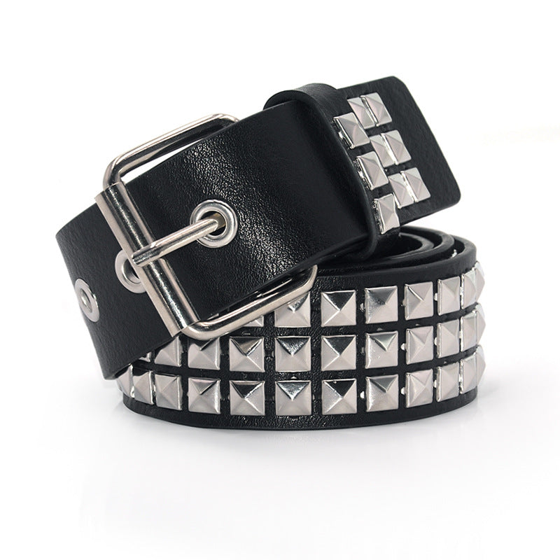 Unisex Punk Belt Cross