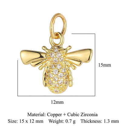 Zircon Sun Star Moon Bee Butterfly Pendant