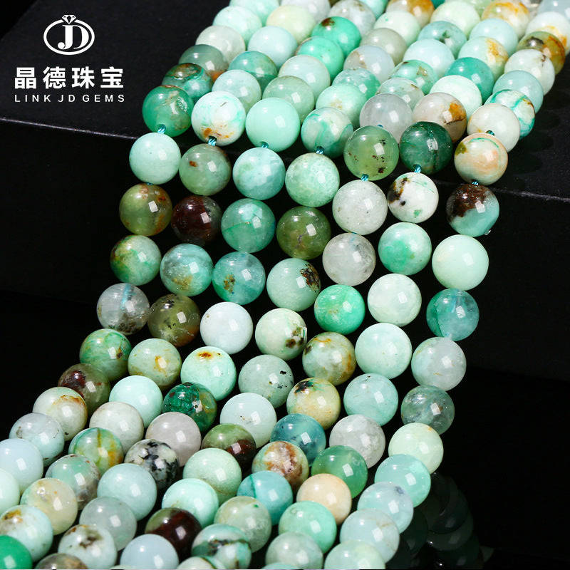 Natural Australian jade round bead jasper bracelet.