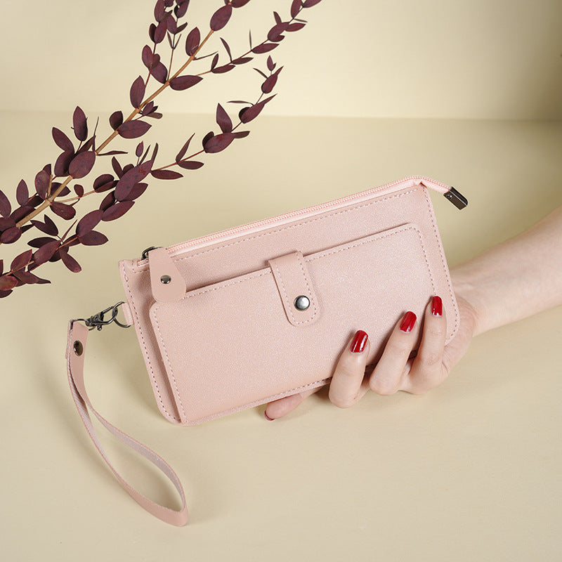 Portable buckle card bag clutch bag