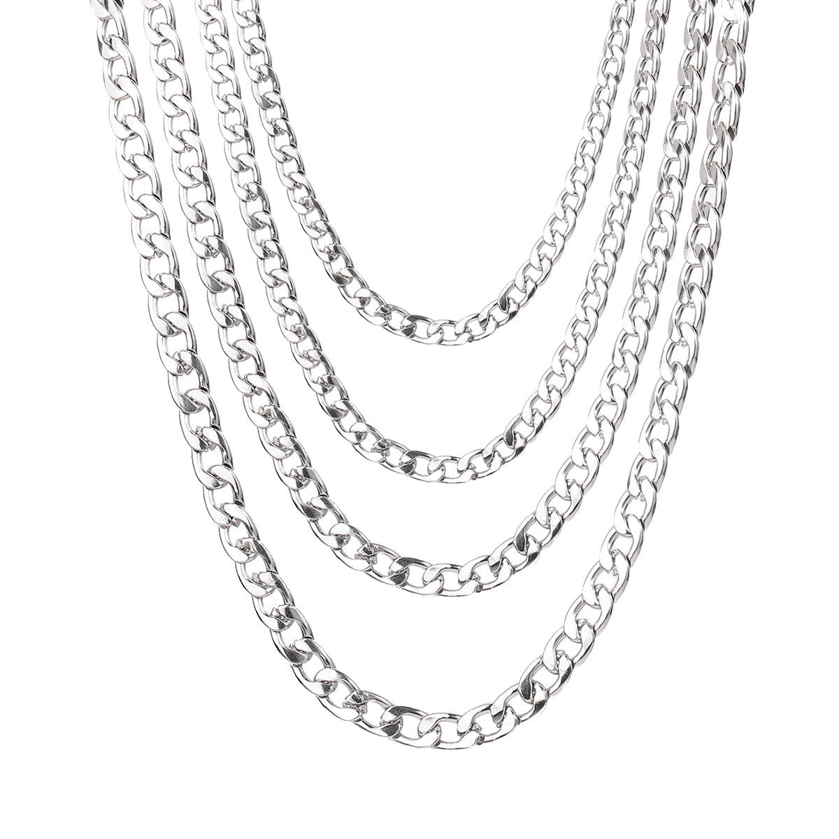 Titanium steel 7mmNK Cuban chain necklace