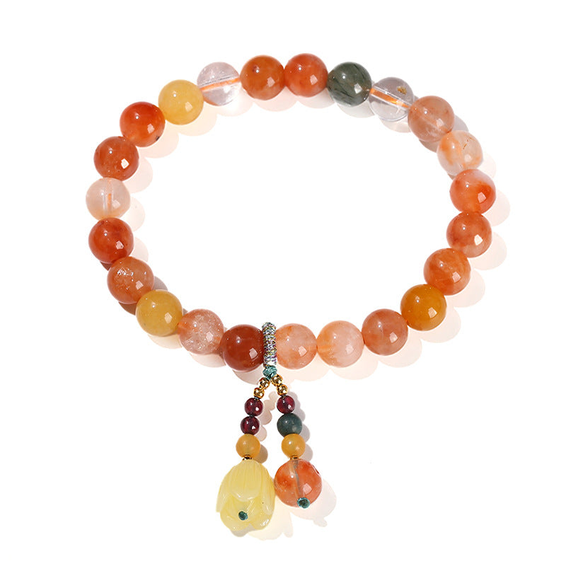 5A Natural Fulushou Crystal Bead Bracelet