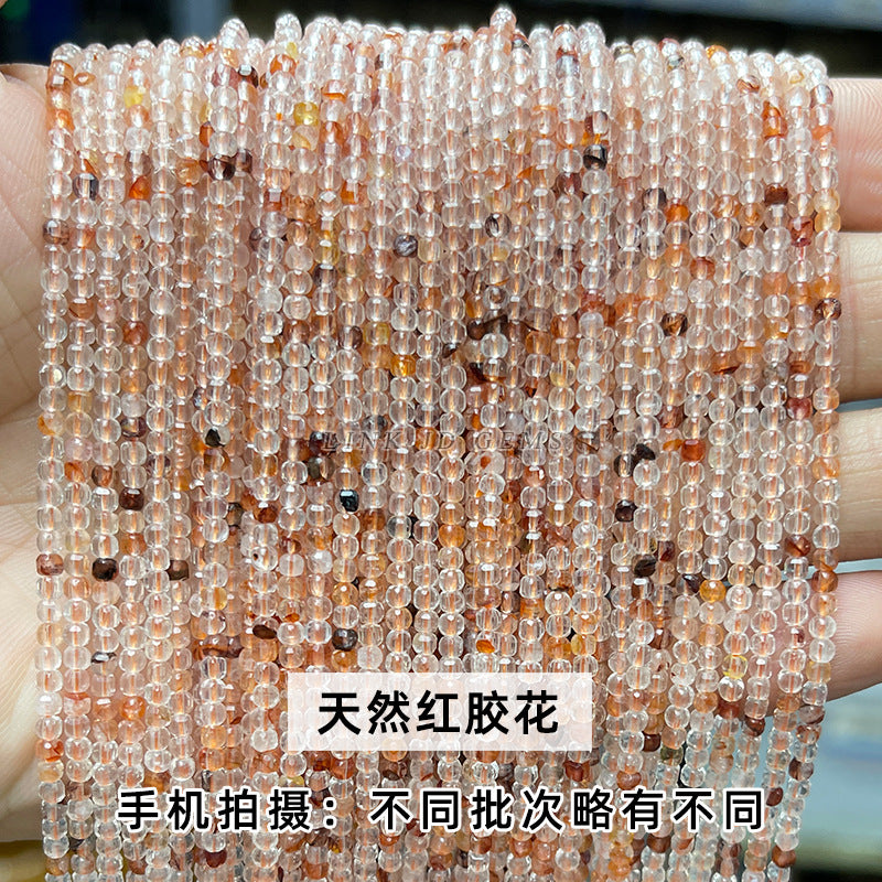 2Mm natural crystal cut sugar cube loose beads