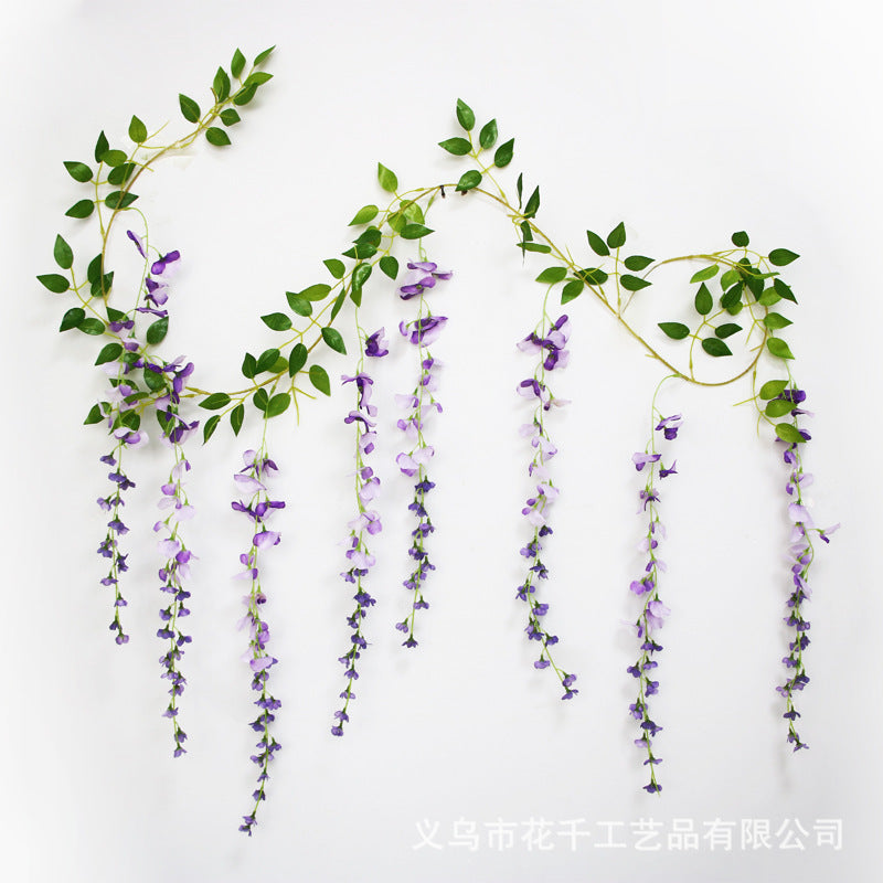 Artificial wisteria flower rattan decoration