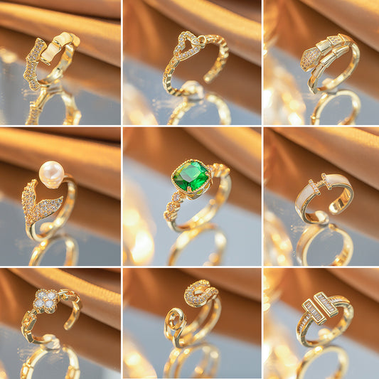 Real gold electroplated zircon ring.