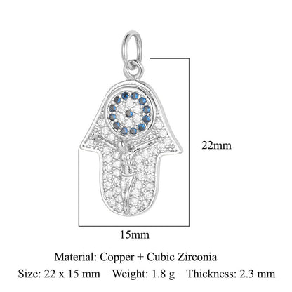 Evil Eye Copper Zircon Pendant