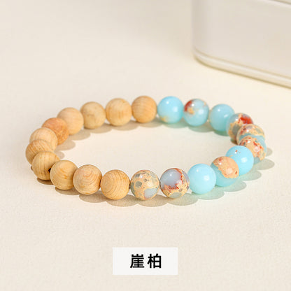 Pulsera de sándalo con piedra de Shoushan 