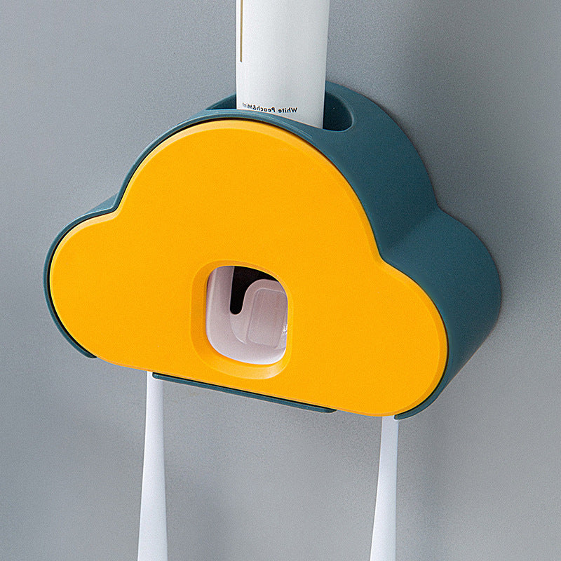 Cloud Automatic Toothpaste Dispenser, Wall-Mounted, No-Drill