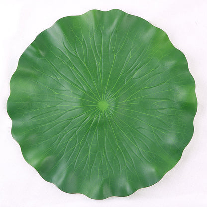 Simulation green plastic lotus leaf