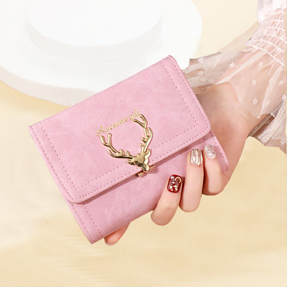 Frosted cartoon cute deer wallet